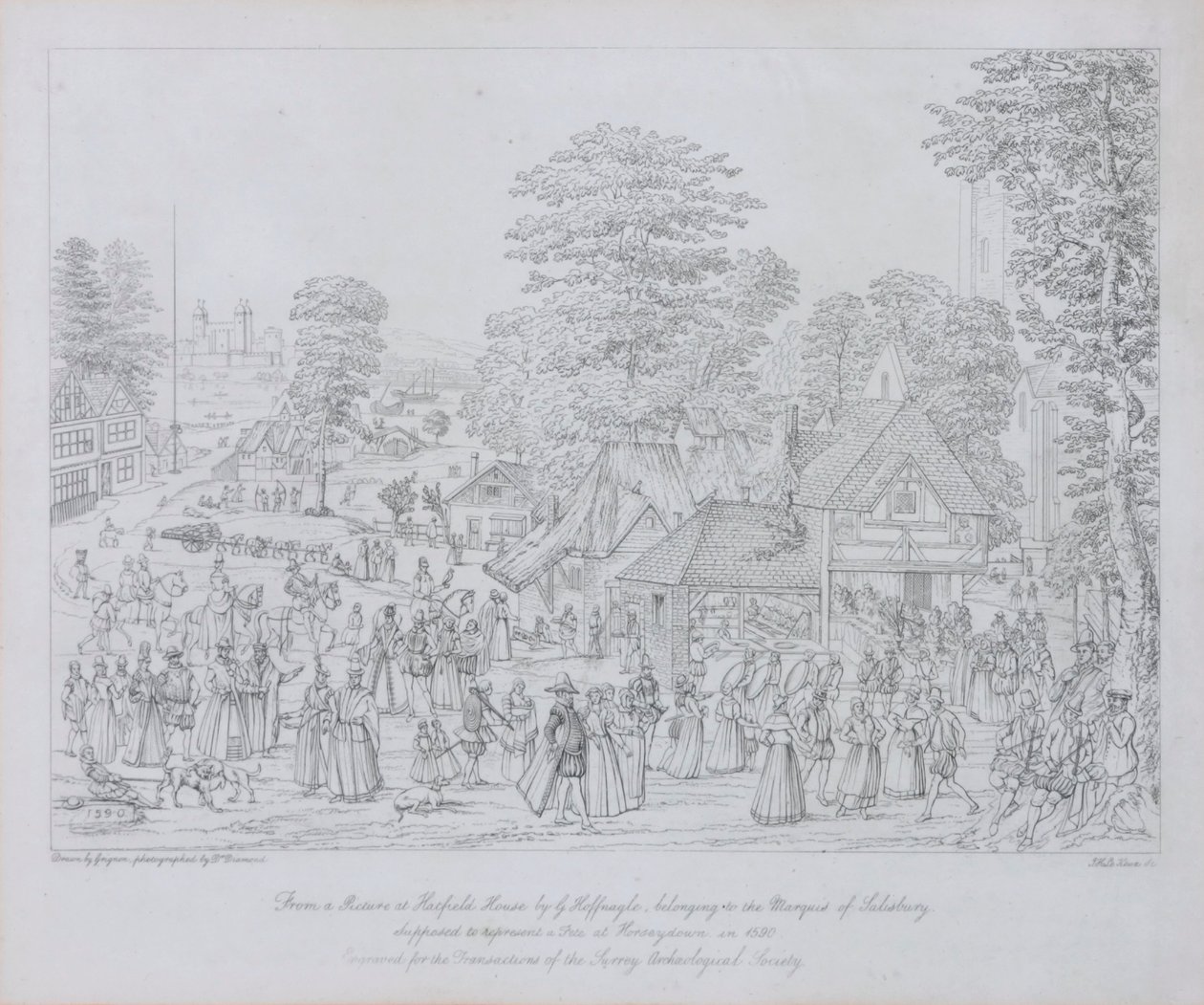 Festa a Horseydown, c.1590 da Joris Hoefnagel