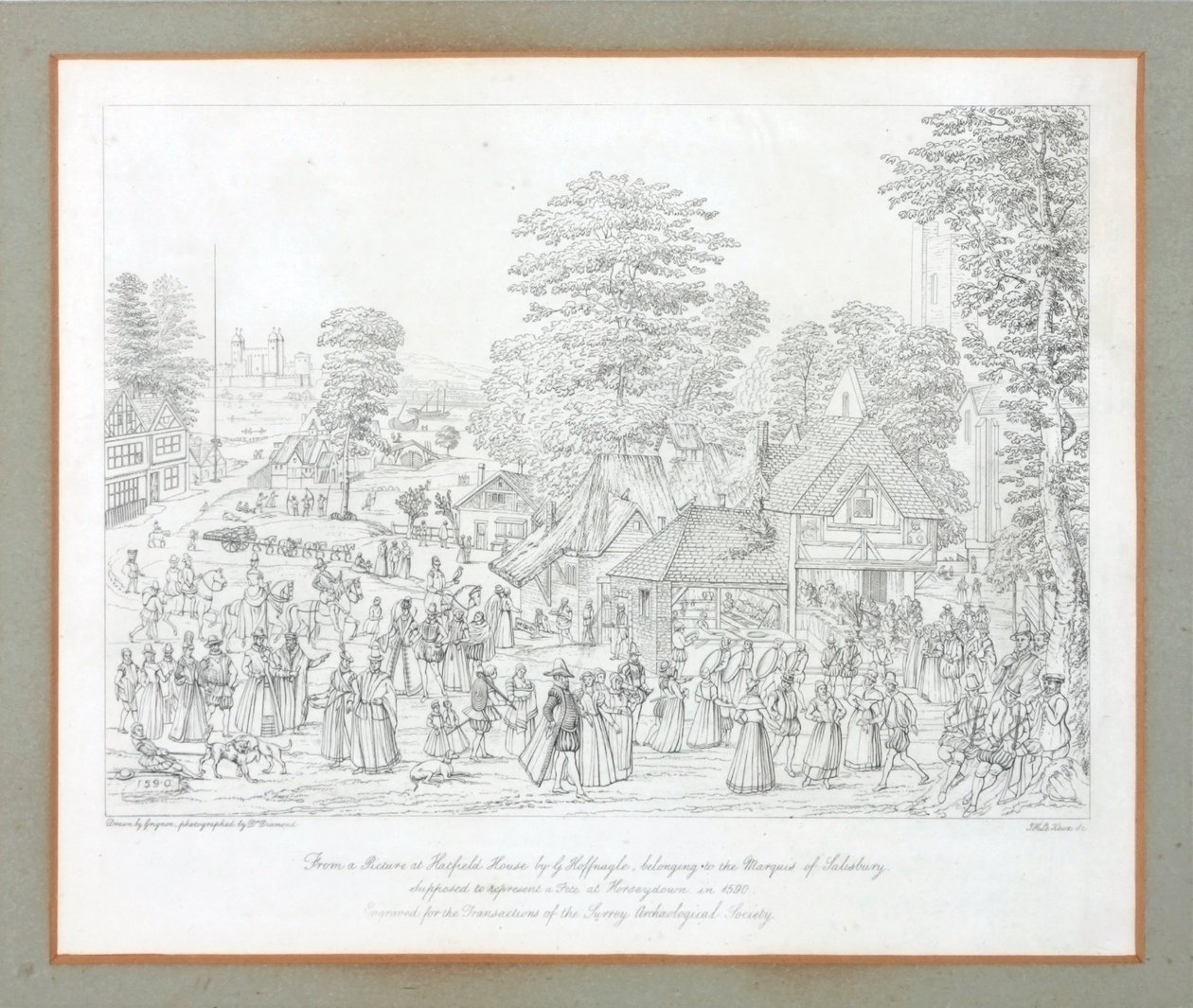 Festa a Horseydown, c.1590 da Joris Hoefnagel