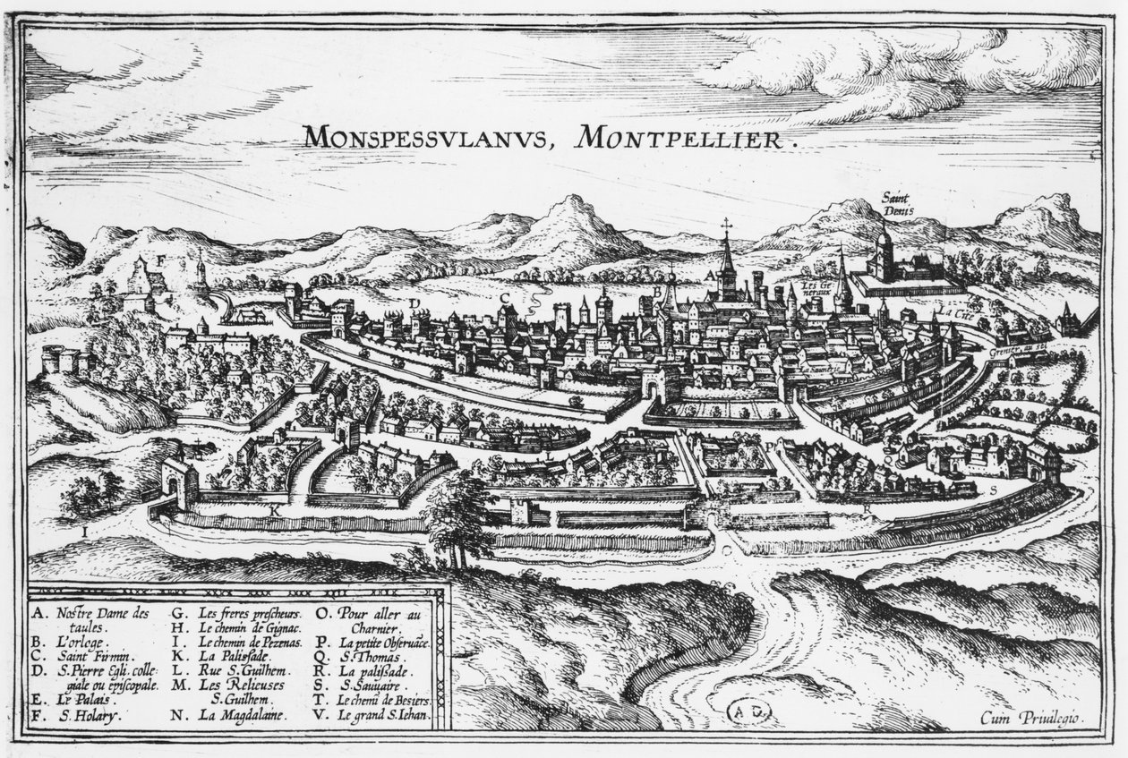 Mappa di Montpellier, da 
