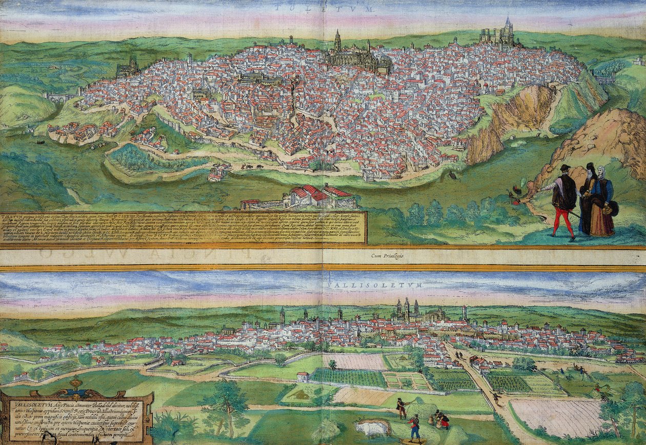 Mappa di Toledo e Valladolid, da 