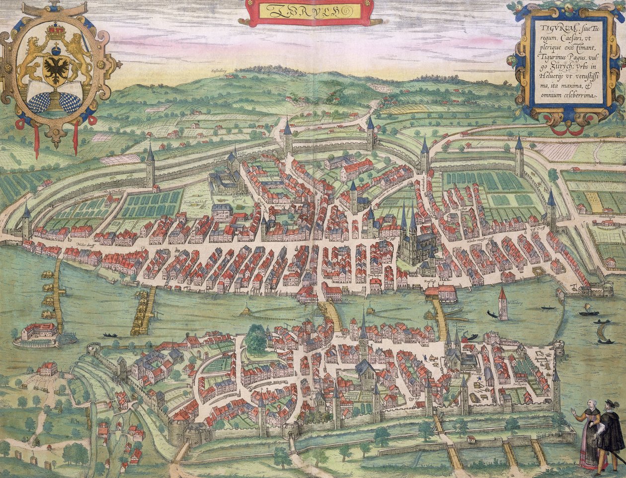 Mappa di Zurigo, da 