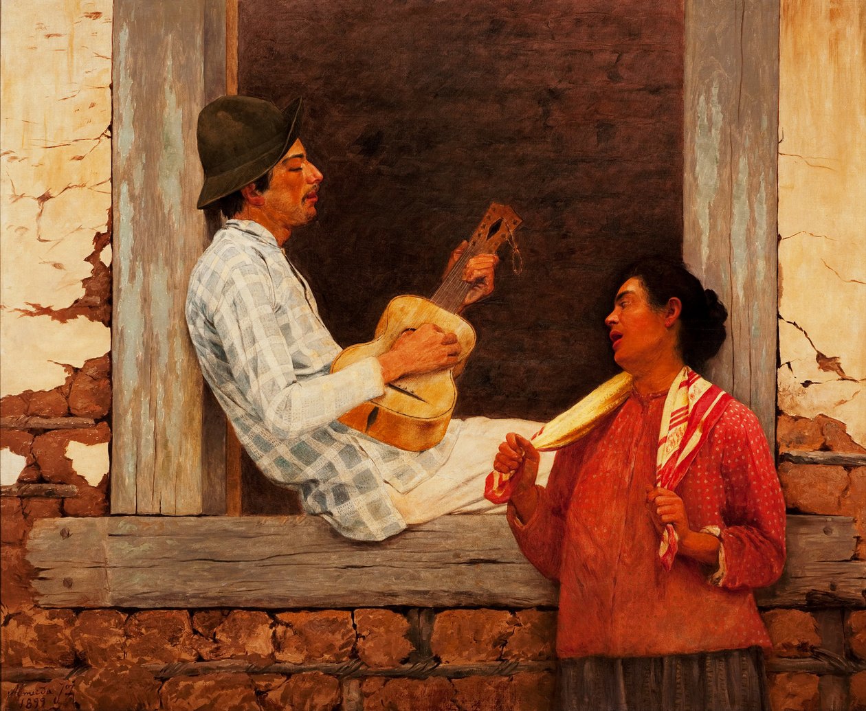 La suonatrice di chitarra da José Ferraz de Almeida Júnior