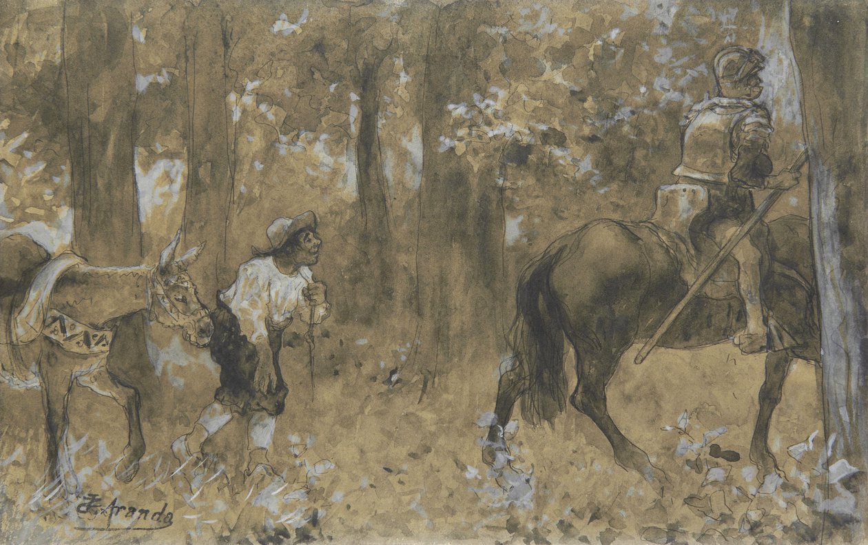 Don Chisciotte e Sancho Panza da José Jiménez Aranda