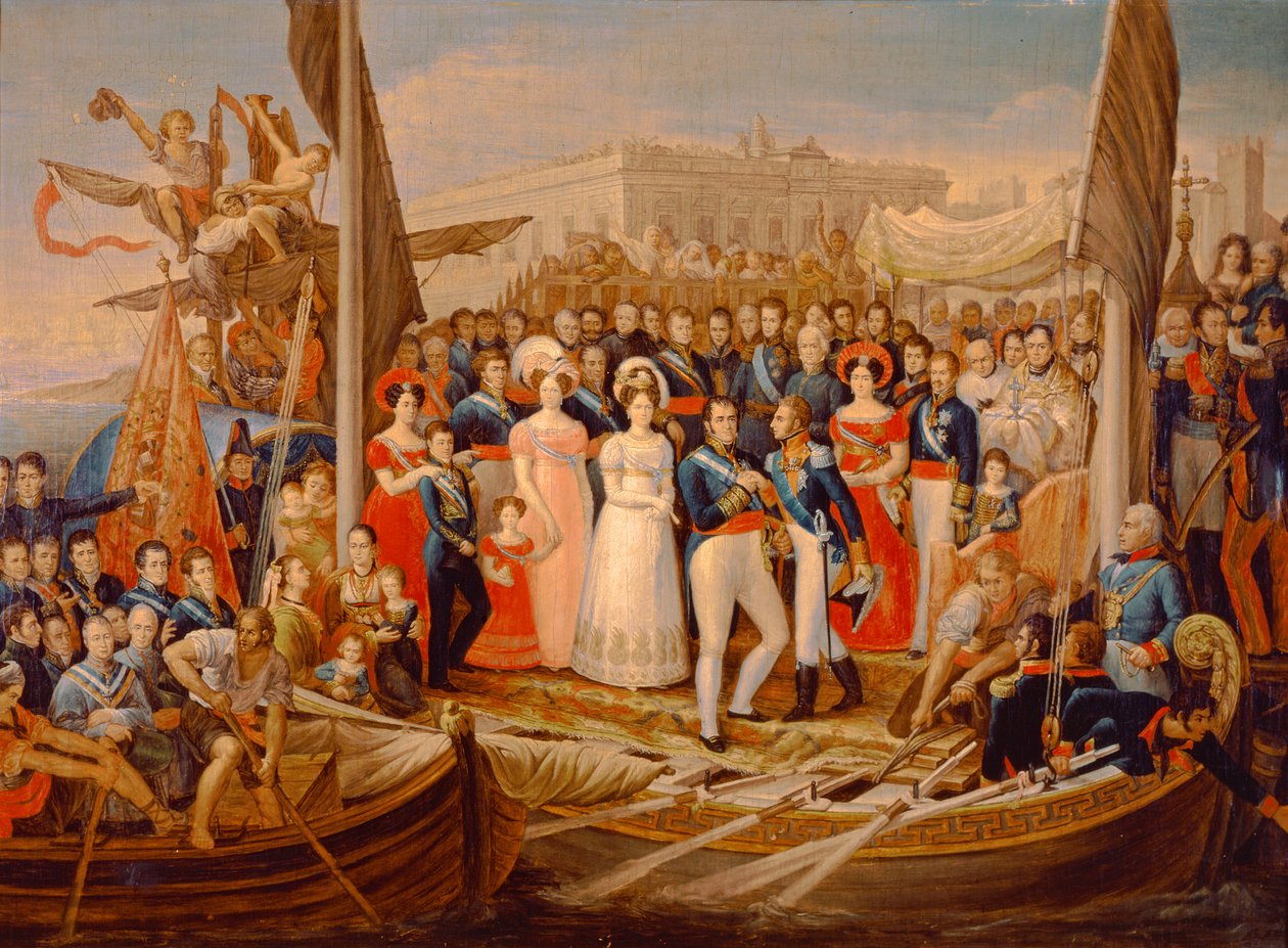 Ferdinando VII sbarca nel porto di Santa Maria, XIX secolo da José Aparicio
