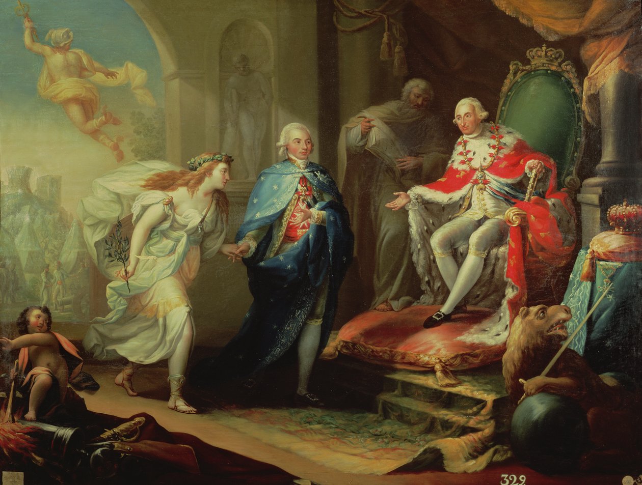 Godoy presenta la pace a Carlo IV, 1796 da José Aparicio