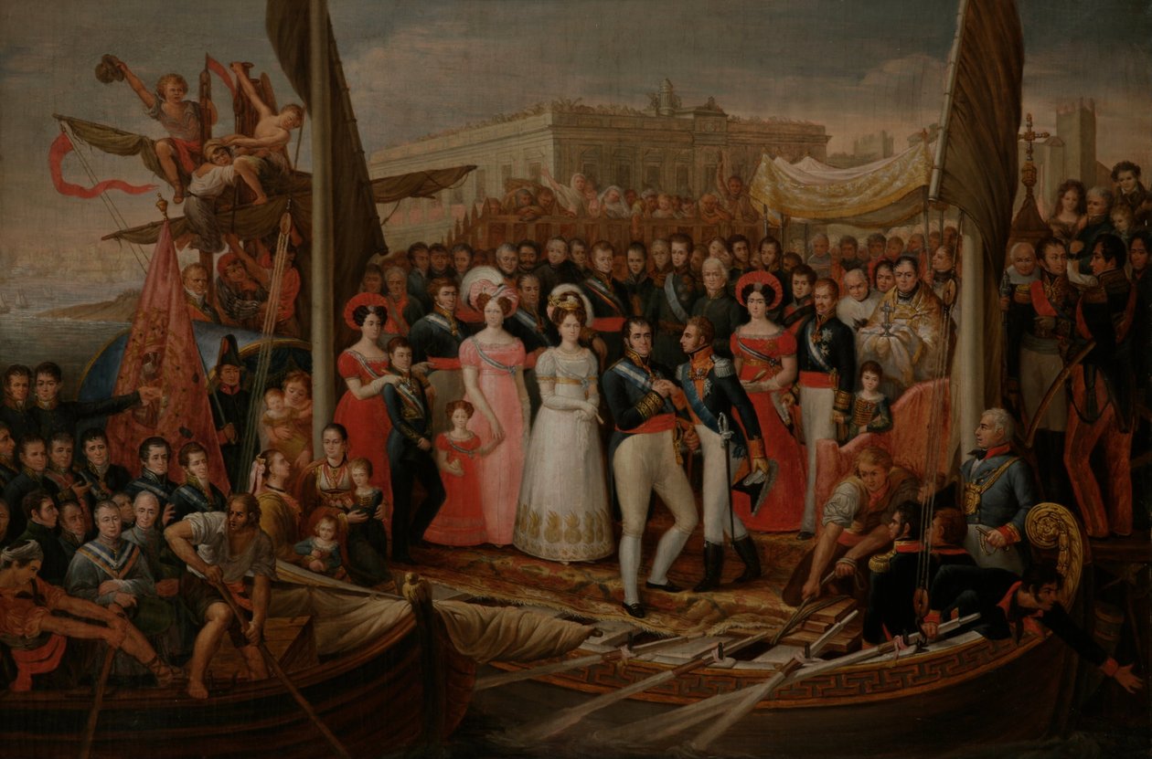 Sbarco di Ferdinando VII a El Puerto de Santa María da José Aparicio