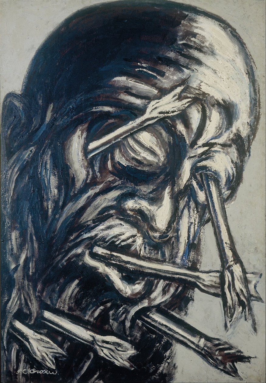 Testa trafitta da frecce, dalla serie Los teules da José Clemente Orozco