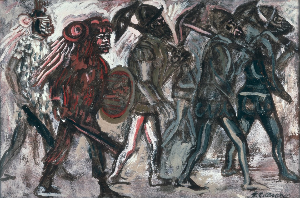Los Teules, c.1945 da José Clemente Orozco
