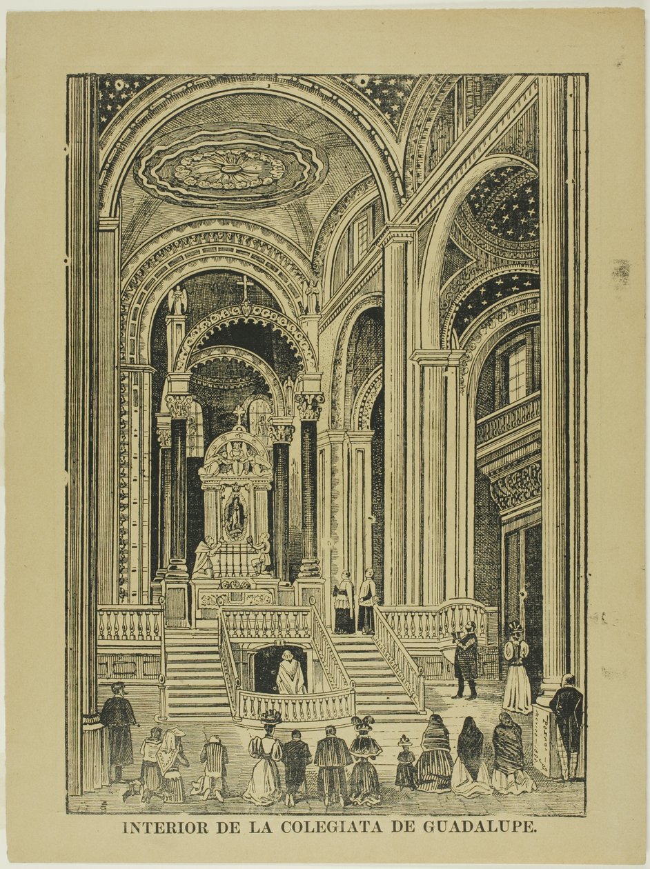 Interni della Collegiata di Guadalupe da José Guadalupe Posada