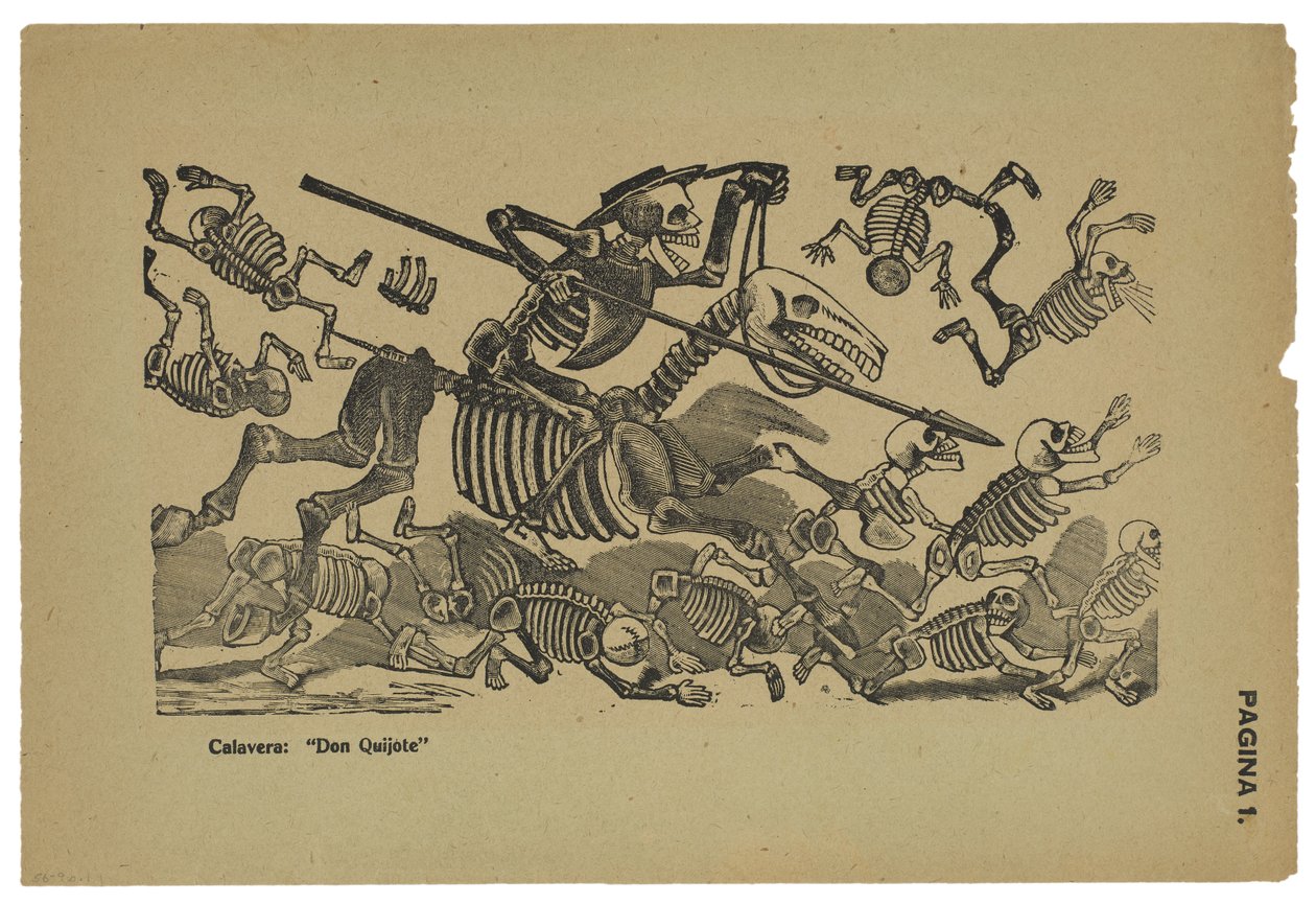 I teschi di Don Chisciotte, c.1910-13, stampato 1943 da José Guadalupe Posada