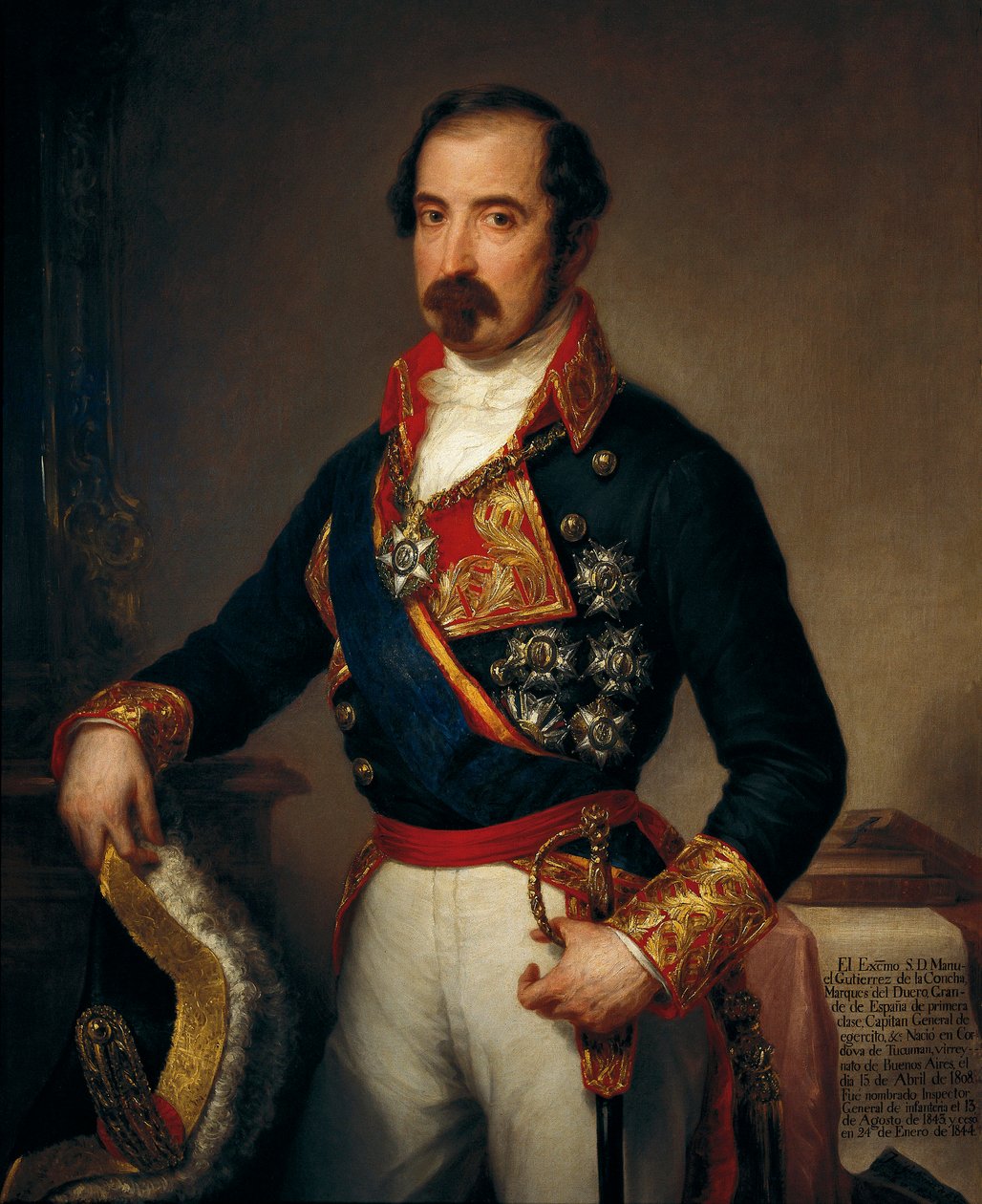 Ritratto di Manuel Gutierrez de la Concha y Irigoyen, Marchese del Duero da José Gutiérrez de la Vega