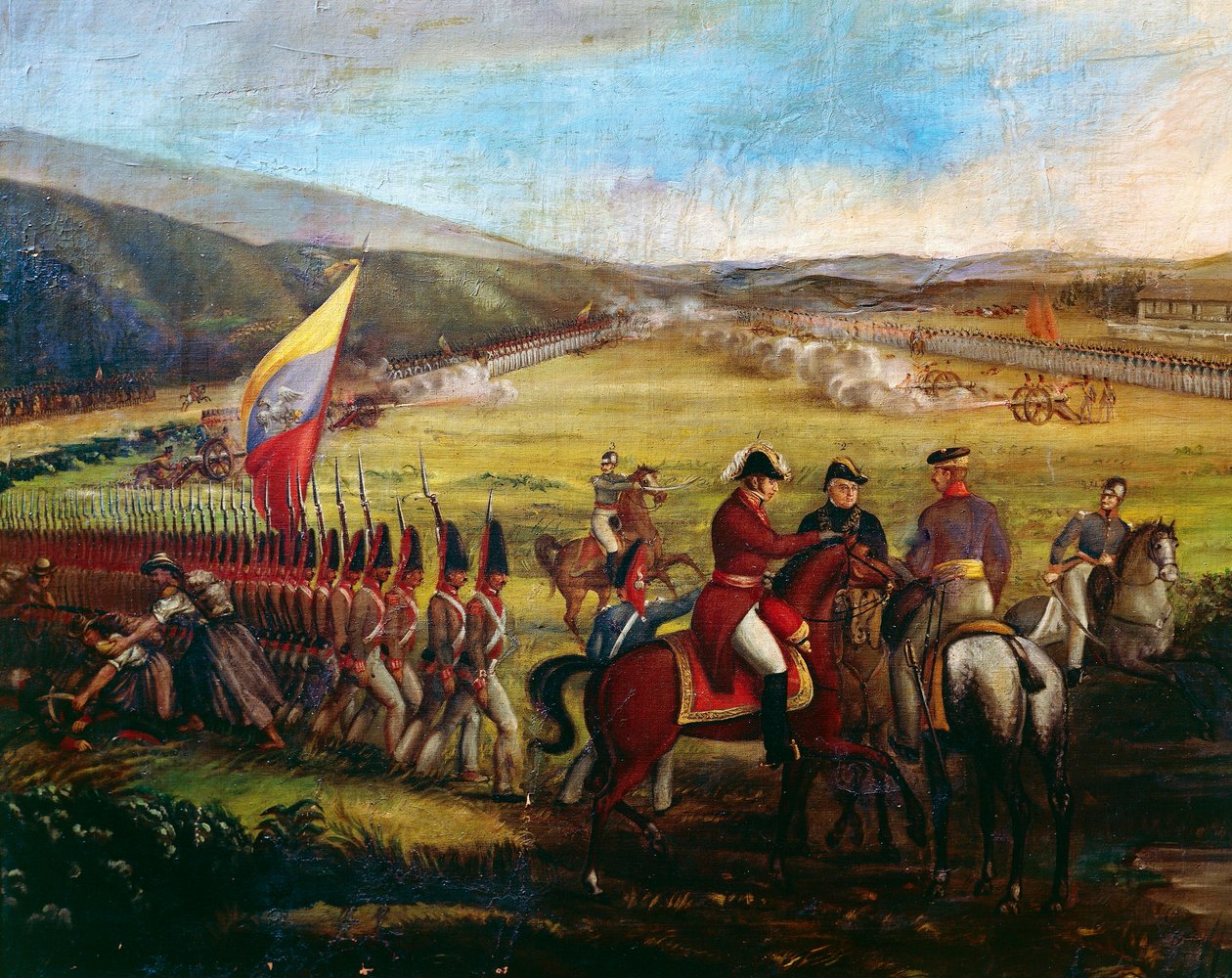 Le truppe del generale Narino, compagno di Bolivar, durante la battaglia di Calibio, dipinto di Jose Maria Espinosa (1796-1883). Colombia da José María Espinosa Prieto