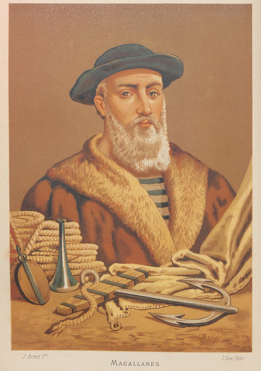 Ritratto di Ferdinando Magellano 1470-1521, 1879 da Jose Armet Portanell