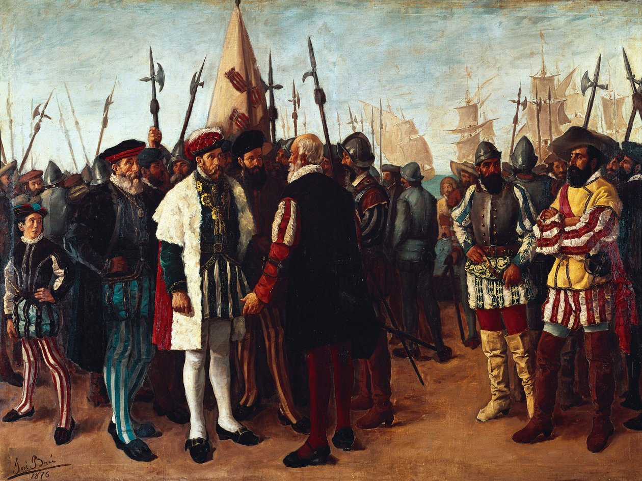 Il re francese Francesco I (1494-1547) nel porto di Valencia da Jose Bru Albinana