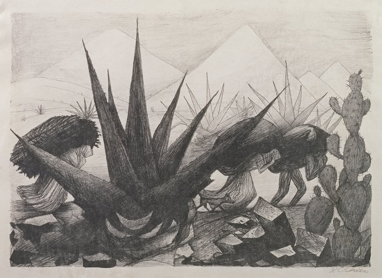 Indiani e piante di Magney da José Clemente Orozco