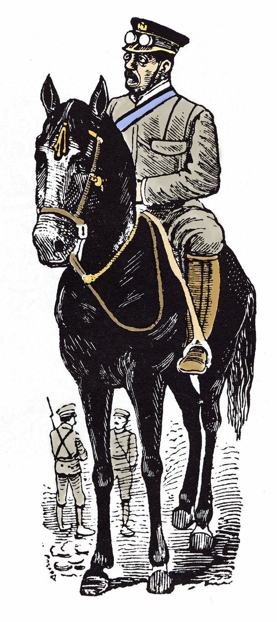 La Rivoluzione Messicana (1910-1920): ritratto di Victoriano Huerta (1854-1916). Xilografia di Jose Guadalupe Posada (1852-1913) da José Guadalupe Posada