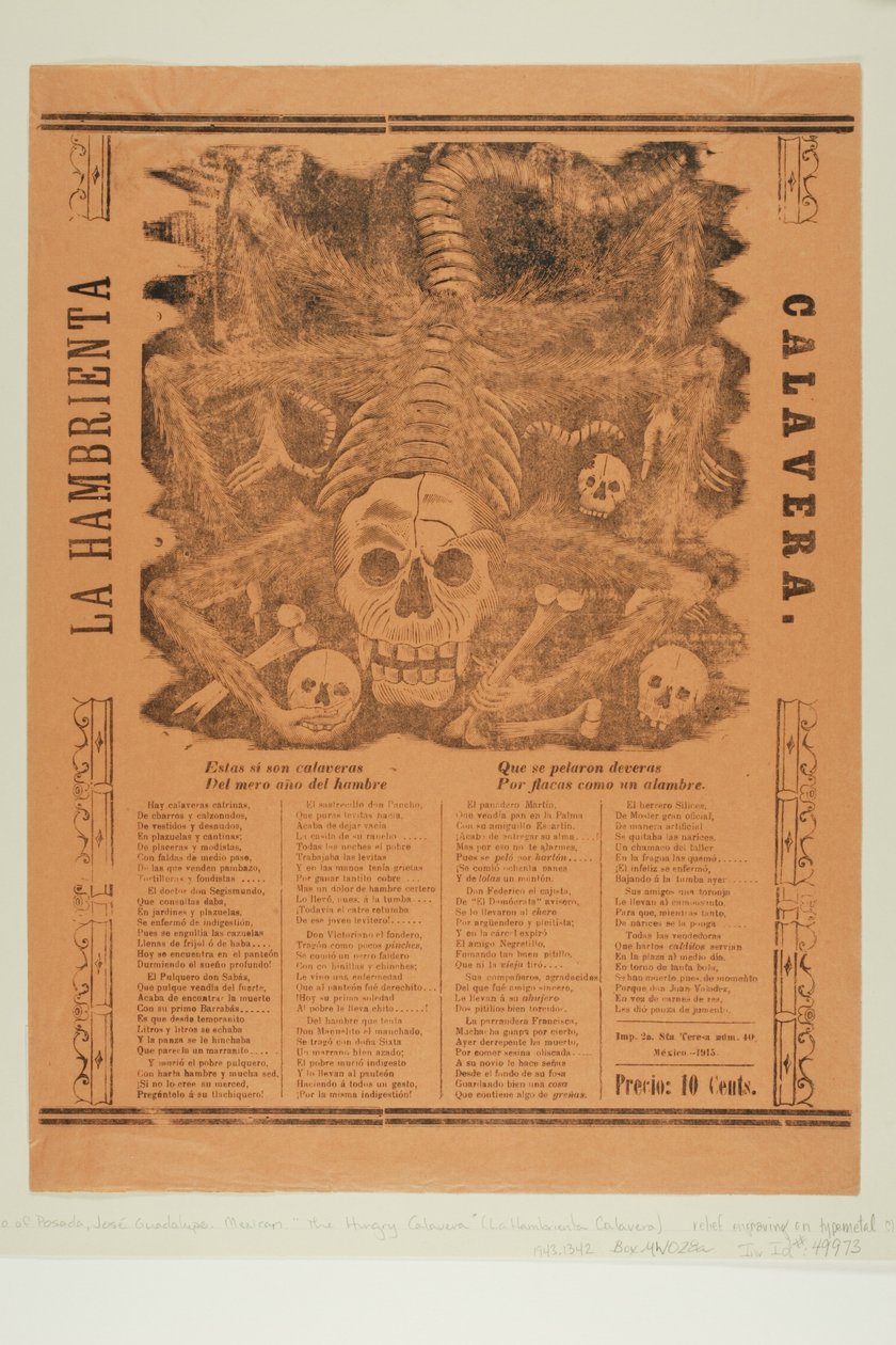 Die verhungernde Calavera da José Guadalupe Posada