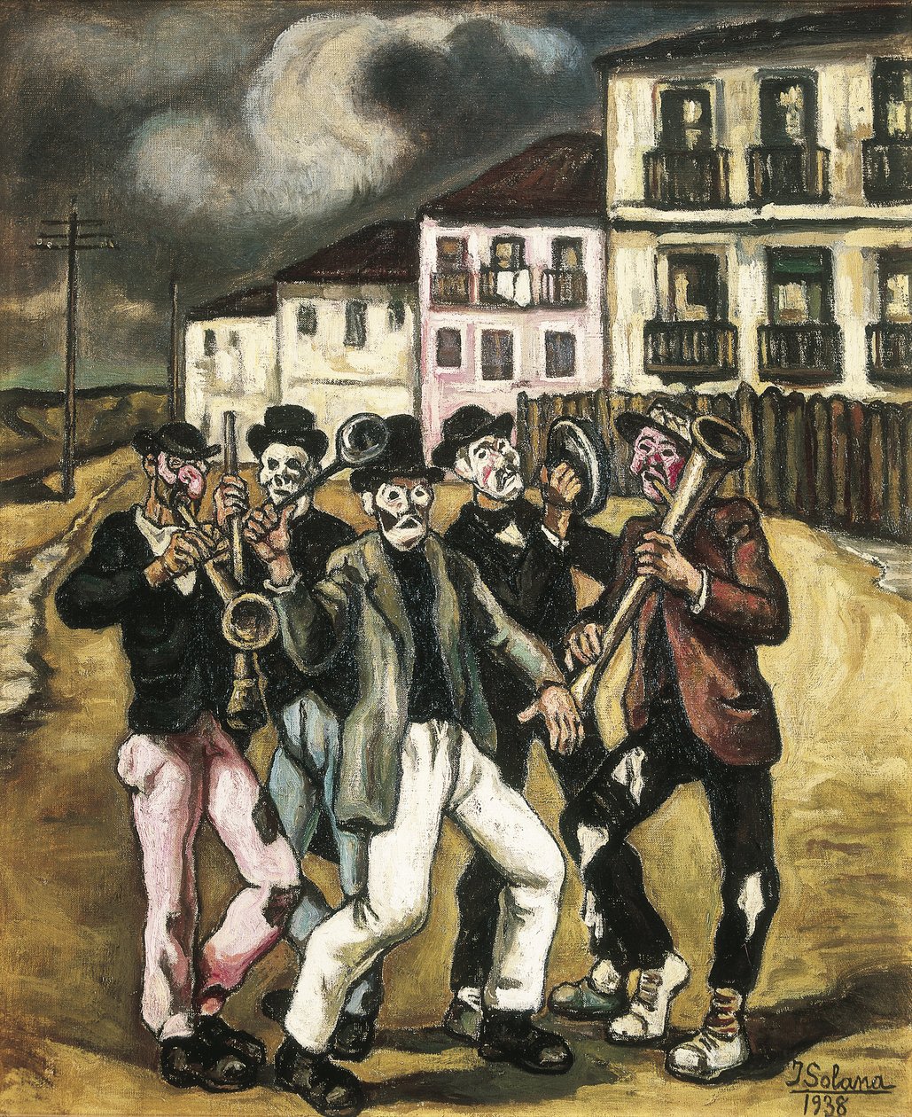 GUTIERREZ SOLANA, Jose (1886-1945). Maschere dei mercanti di vino. 1944-1945. Collezione privata da Jose Gutierrez Solana