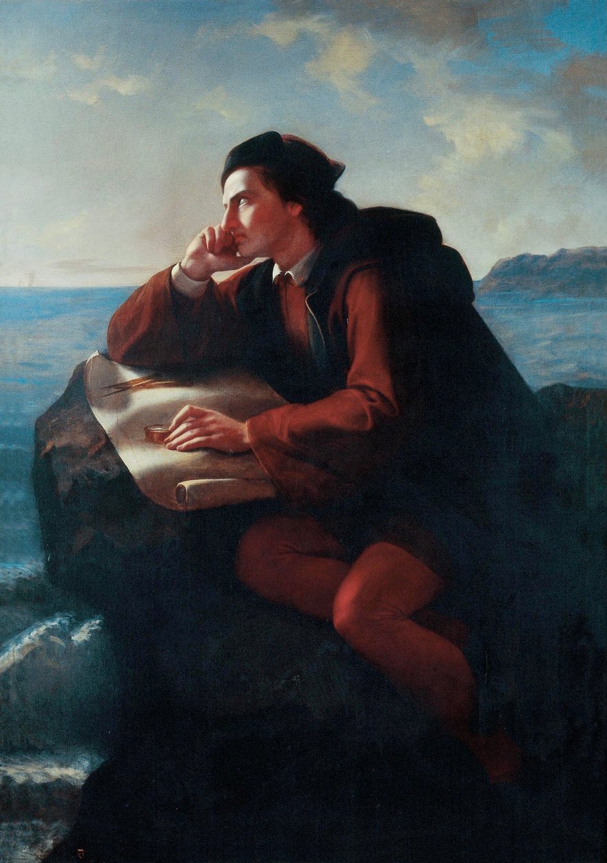 Spagnolo: Inspiración de Cristóbal Colón Ispirazione di Cristoforo Colombo da José María Obregón