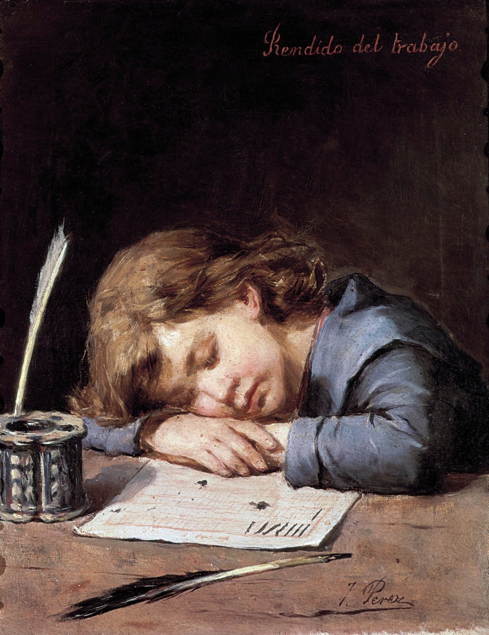 Sconfitto dal lavoro, c. 1876-1900 da Jose Perez Siguimboscum