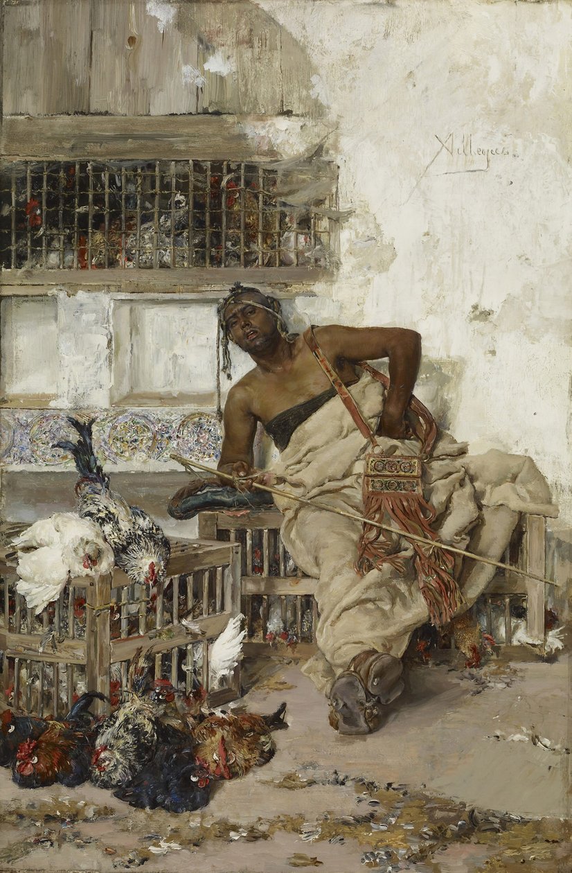 Mercato del pollame, Tangeri, c.1881 da Jose Villegas Cordero