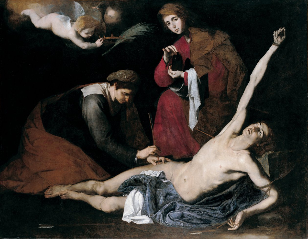 San Sebastiano curato dalle sante donne da Jusepe de Ribera