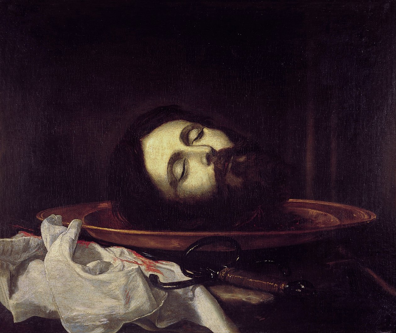 La testa di San Giovanni Battista da Jusepe de Ribera