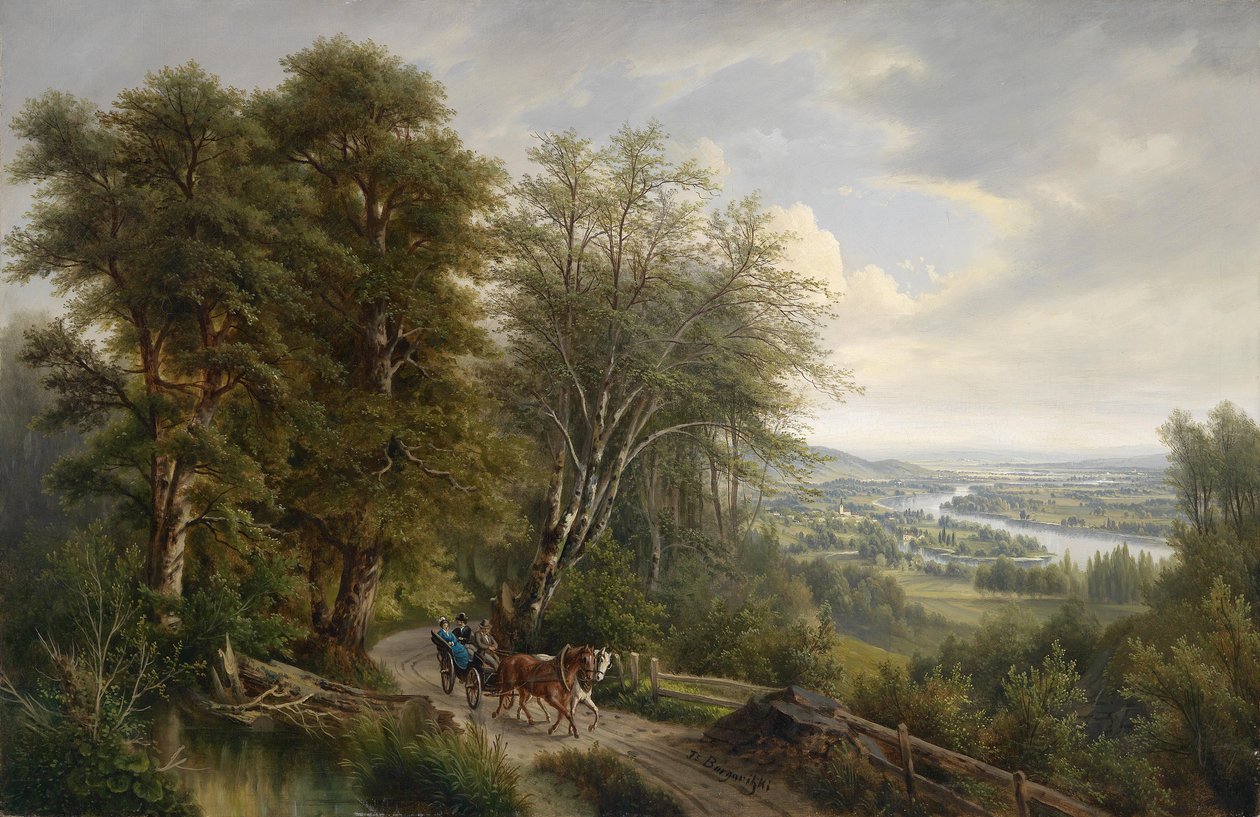 Grande paesaggio del Danubio con vista su Nußdorf da Josef Burgaritzky