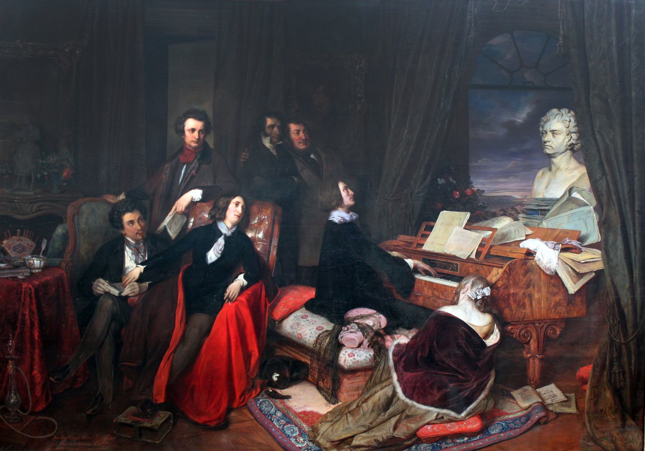 Liszt al pianoforte da Josef Danhauser