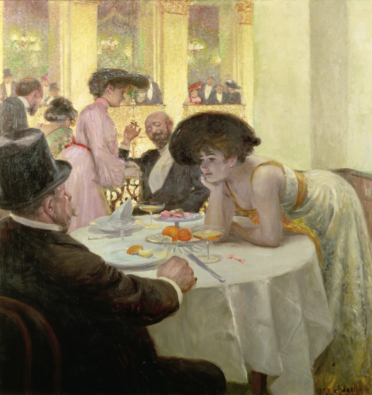 Cena con amici da Josef Engelhart