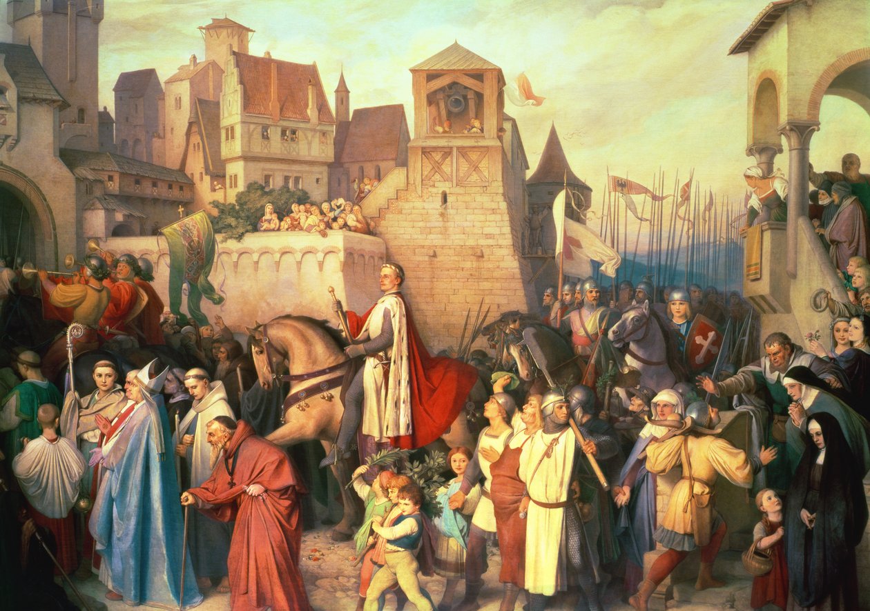 Il duca Leopoldo il Glorioso (1176-1230) entra a Vienna al suo ritorno dalle Crociate da Josef Mathias Trenkwald
