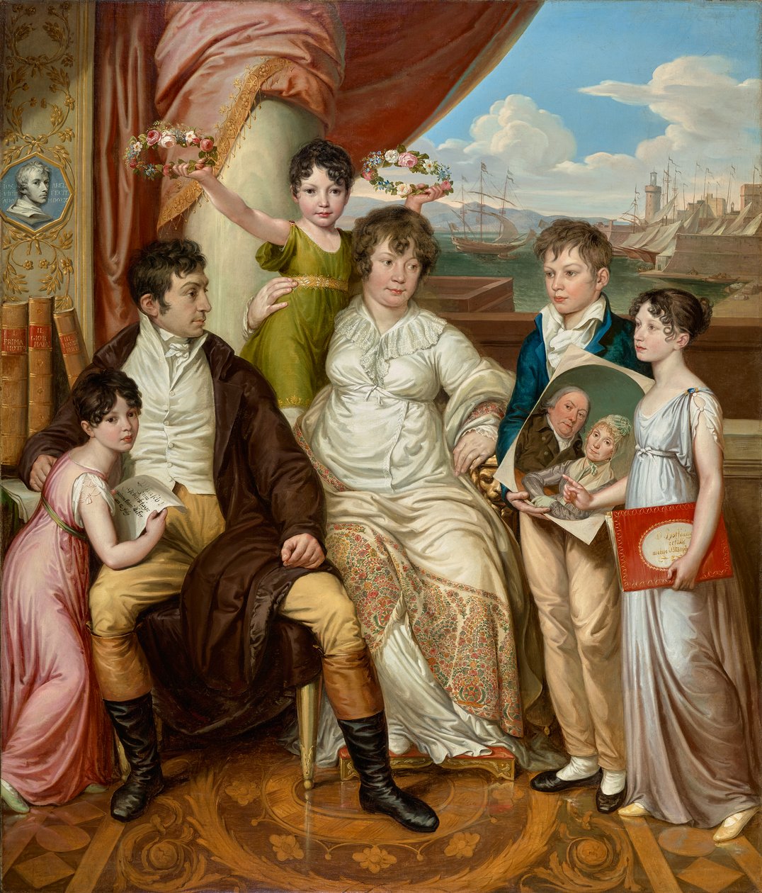 La famiglia del grossista Johann Christian Edler von Bruchmann da Josef Abel