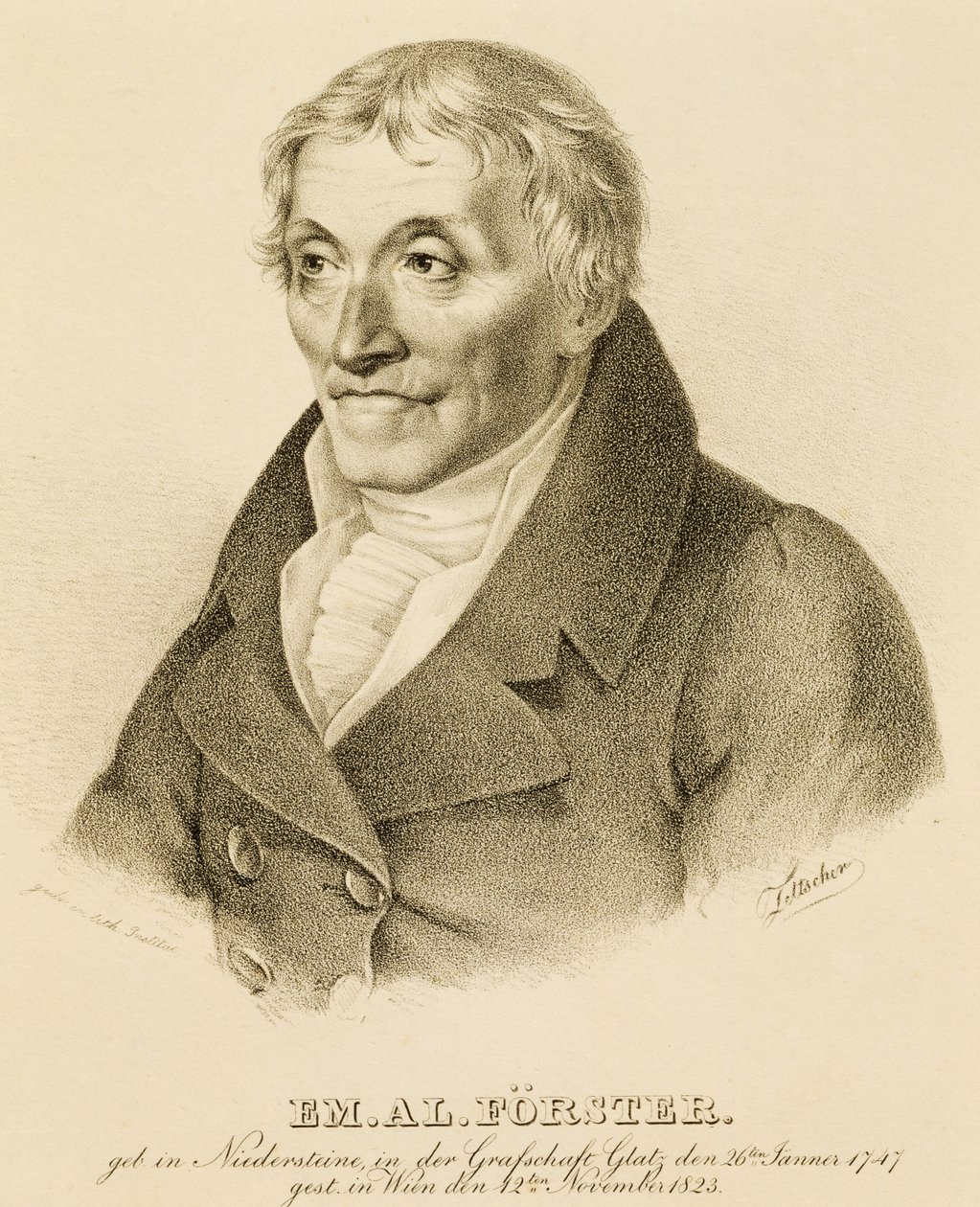 Ritratto di Emanuel-Aloys Forster, compositore e insegnante di contrappunto da Josef Eduard Teltscher