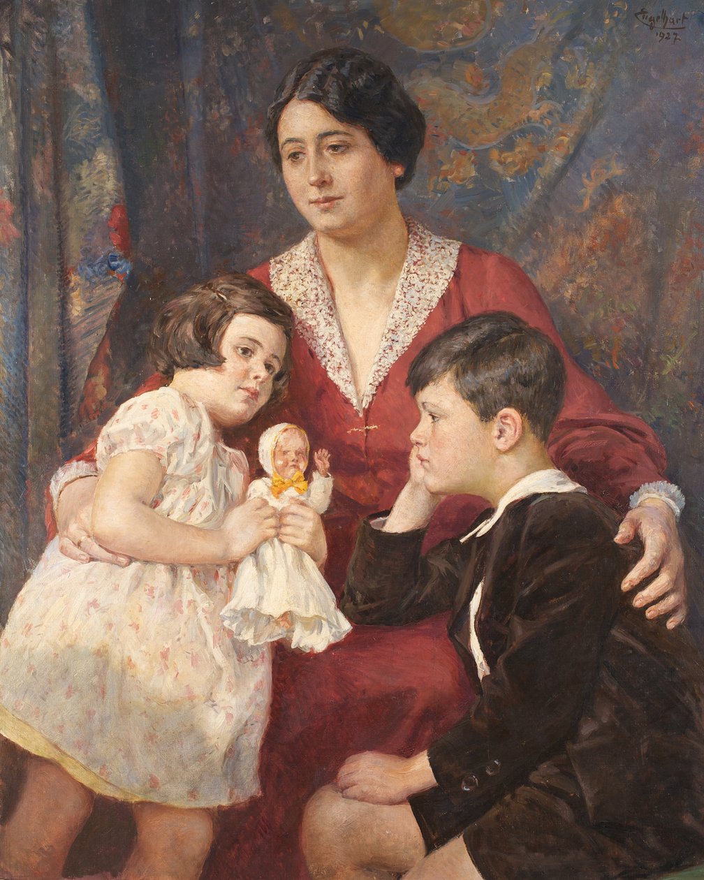 Signora Hirsch con i suoi figli da Josef Engelhart