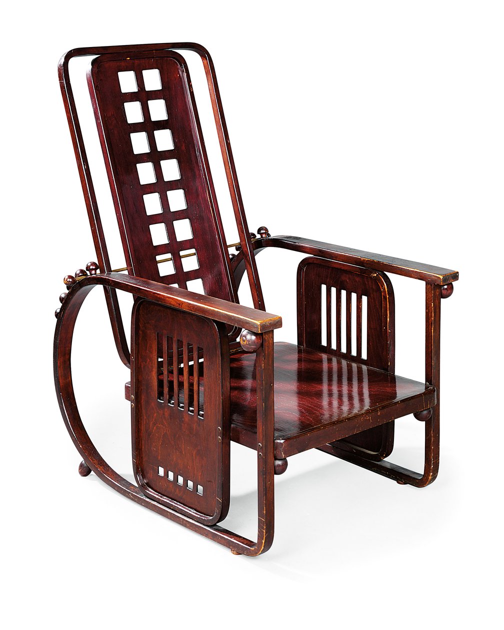 Sitzmaschine, sedia lounge regolabile, prodotta da J. & J. Kohn da Josef Hoffman