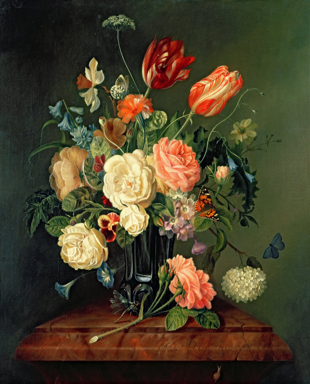 Natura morta con fiori misti da Josef Holstayn