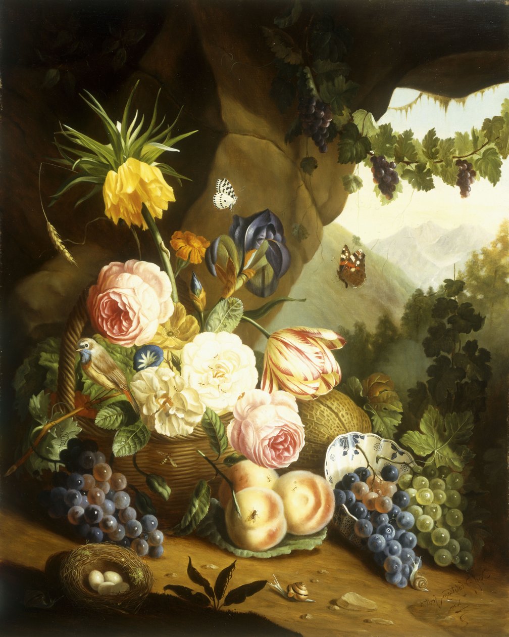 Natura morta con fiori assortiti da Josef Holstayn