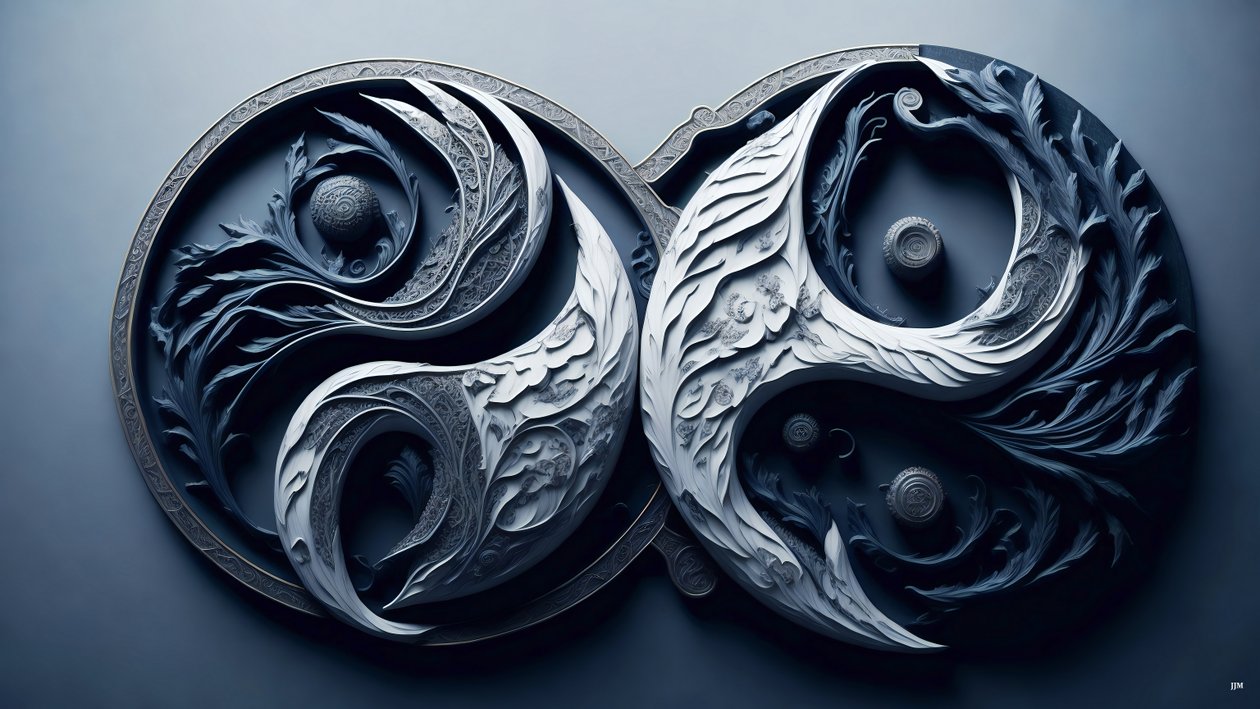 encausto concetto Feng Shui di YIN E YANG _05 da Josef Johann Michel