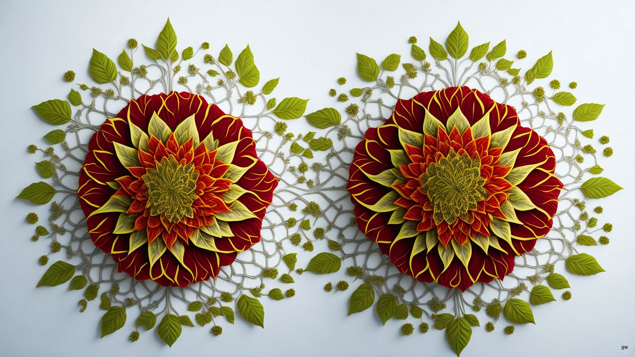 mandala: elementi di fiore di ibisco_01 da Josef Johann Michel