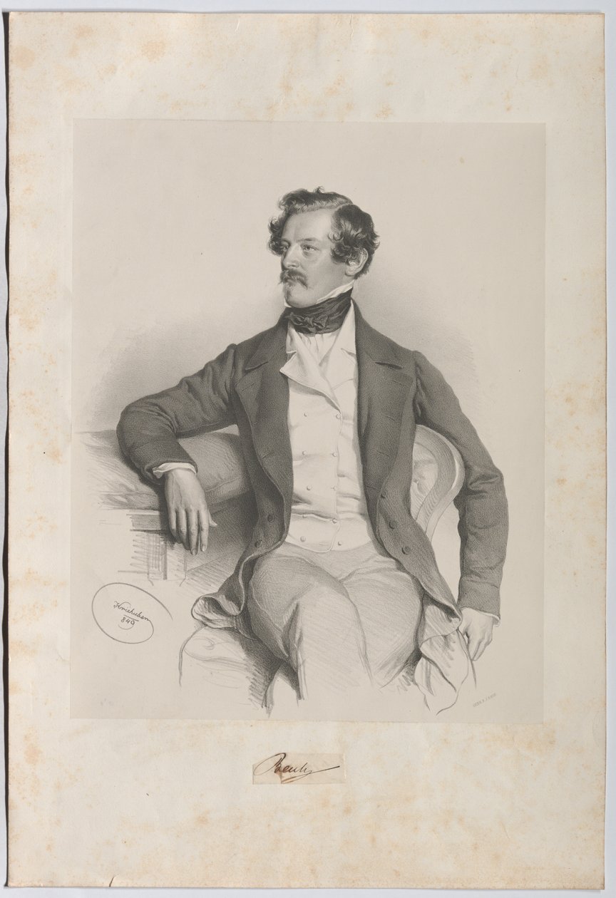 Alexander Freiherr von Bach (1813-1893), giurista, politico da Josef Kriehuber