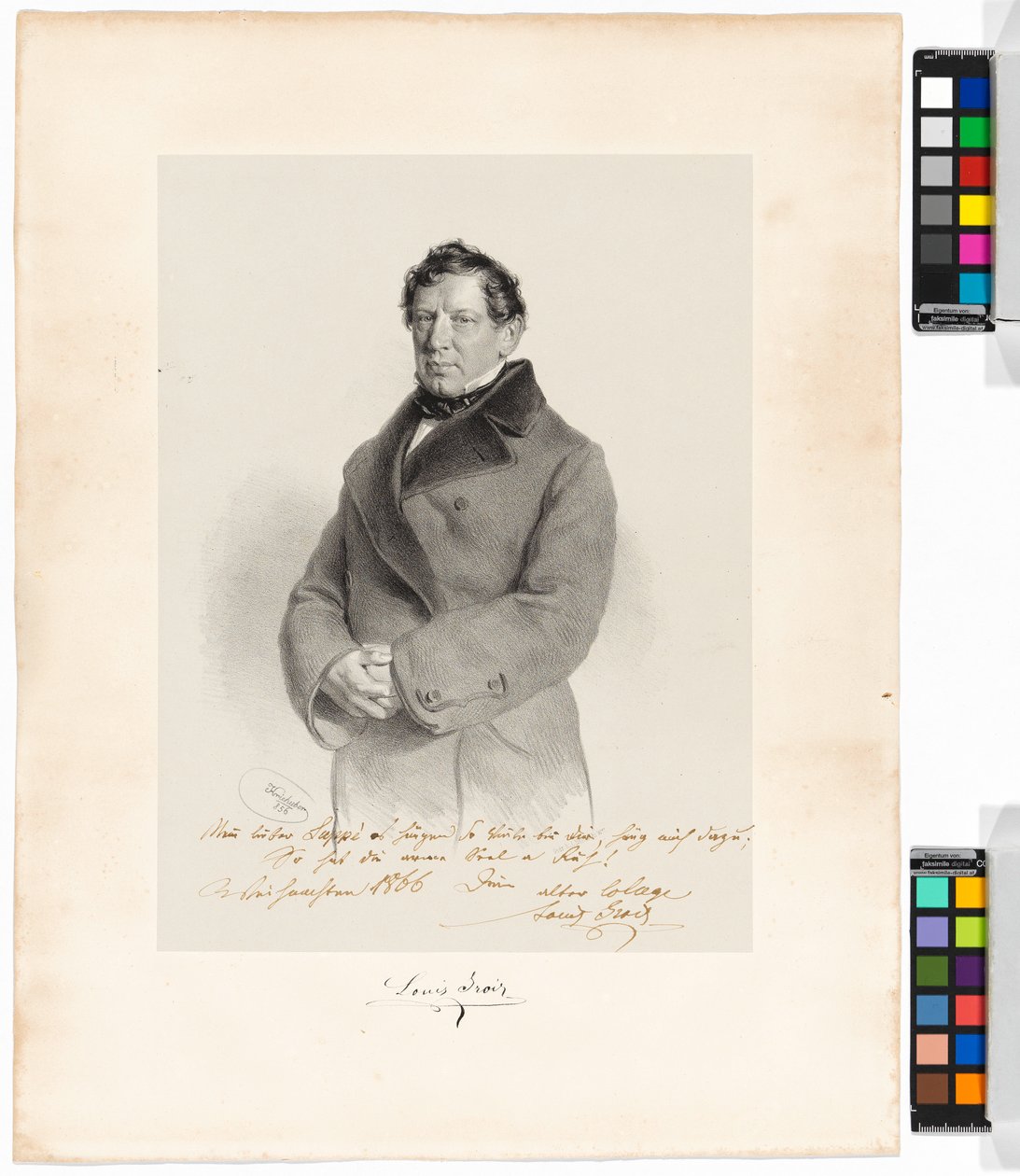 Alois (Louis) Grois (1809-1874), cantante, attore da Josef Kriehuber