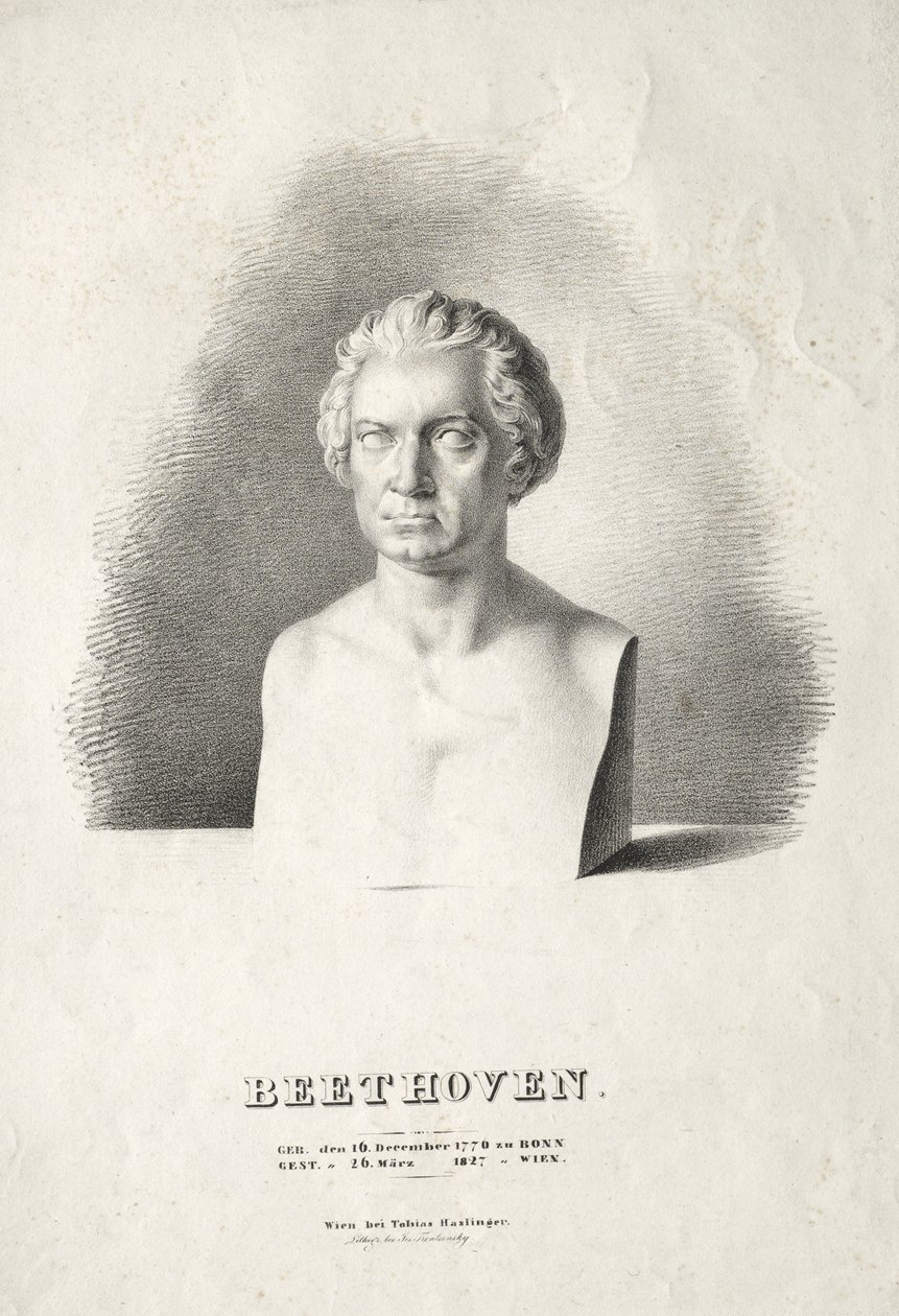 Busto di Ludwig van Beethoven da Josef Kriehuber