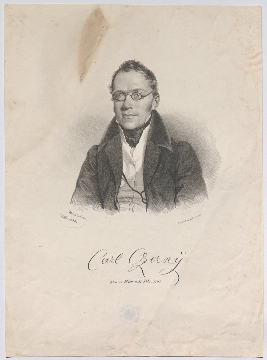 Carl Czerny, nato a Vienna il 21 feb. 1791 da Josef Kriehuber
