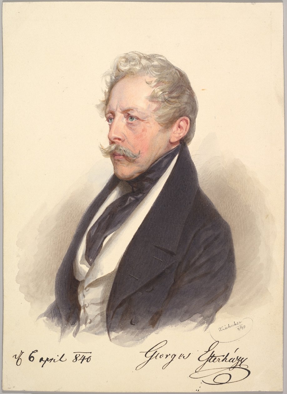 Conte Georg Esterházy di Galántha da Josef Kriehuber