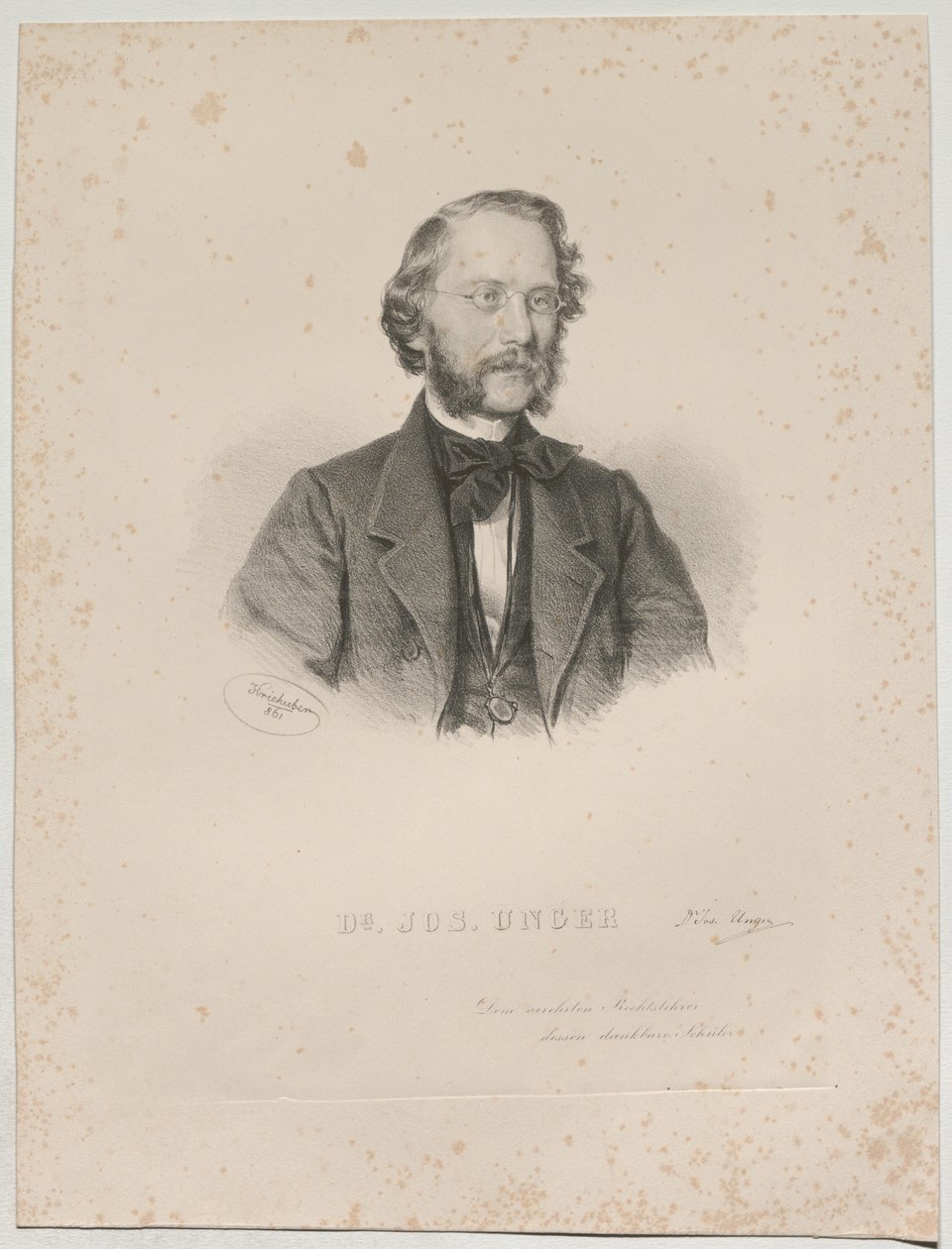 Dott. JOS. UNGER da Josef Kriehuber