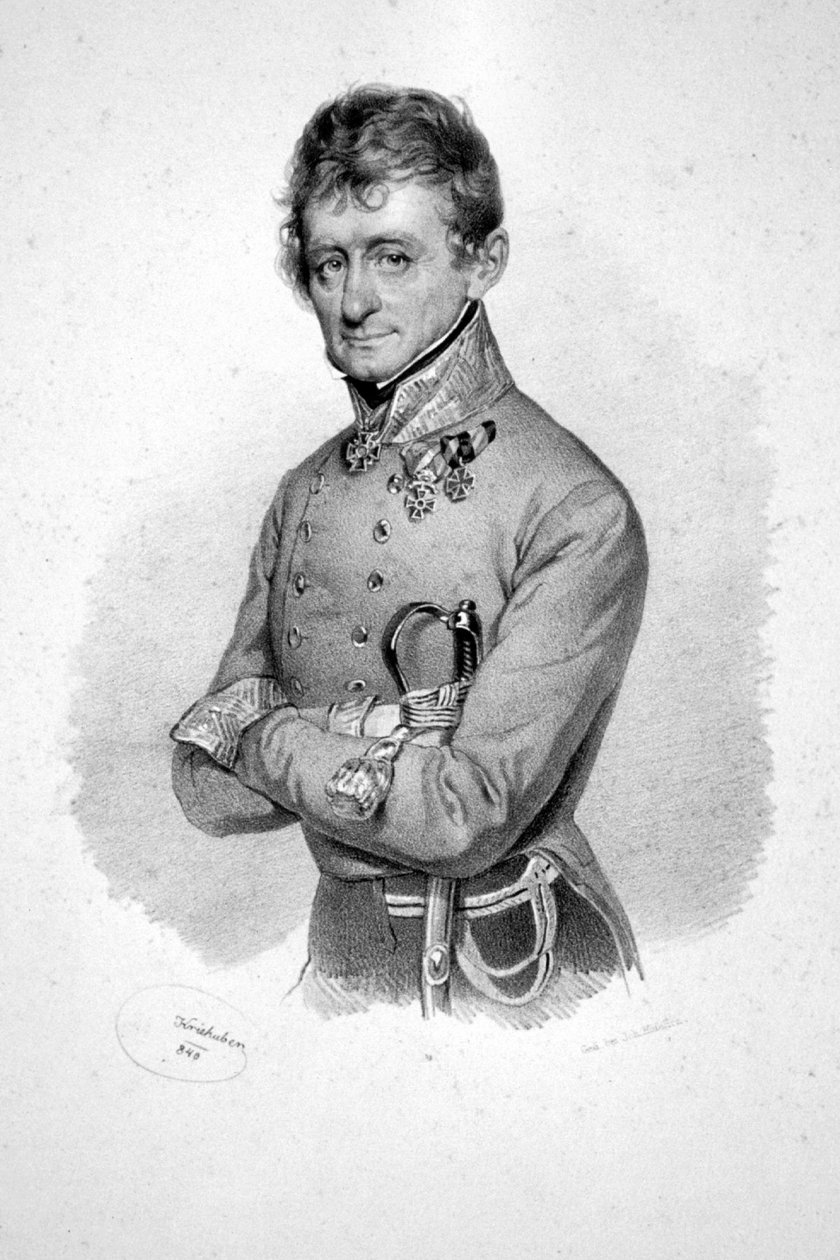 Franz Georg Dominik von Waldstätten Litografia da Josef Kriehuber