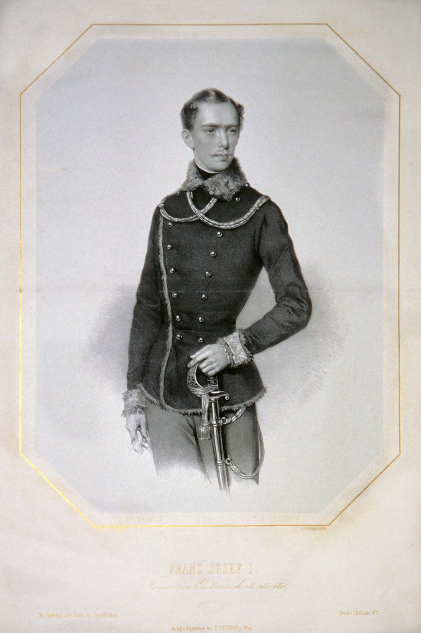 Francesco Giuseppe I. s. a. Litografia da Josef Kriehuber