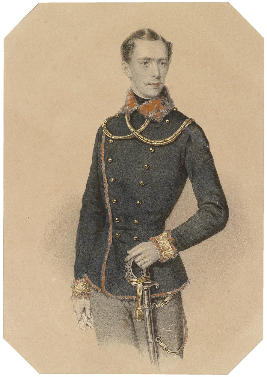 Francesco Giuseppe in livrea ungherese intorno al 1855 da Josef Kriehuber