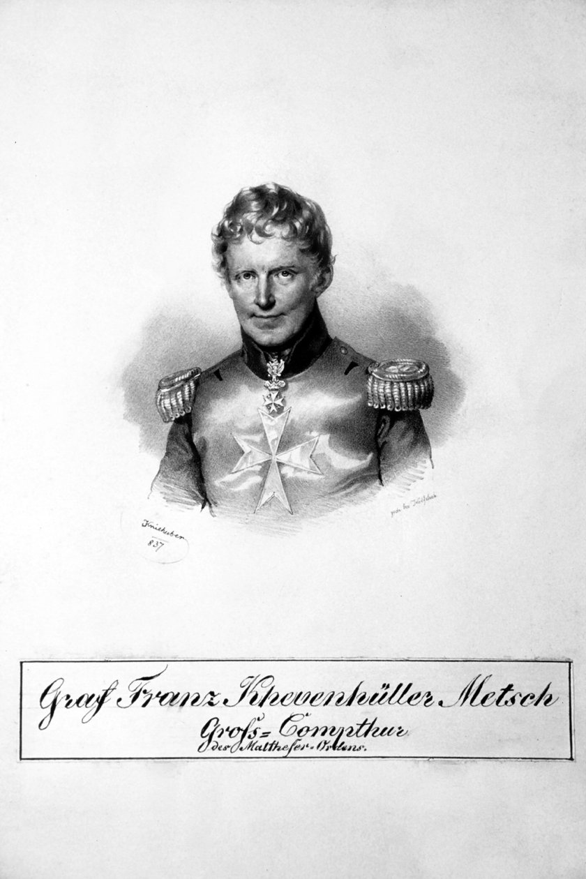 Franz Khevenhüller-Metsch Litho da Josef Kriehuber