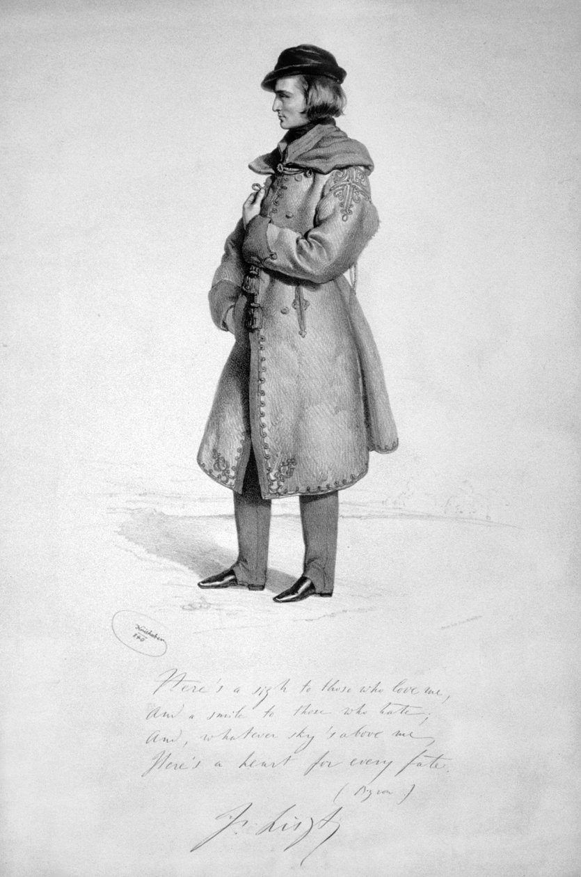 Franz Liszt 1840 da Josef Kriehuber
